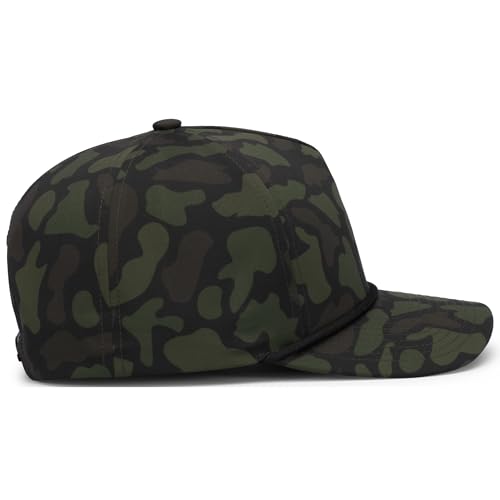 Pacific Headwear Duck Camo 5-Panel Trucker Cap - color: Woodland