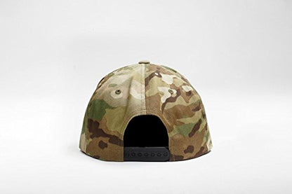 Custom Hat. 6089 Classic Snapback. Embroidered. Place Your Own Text/Logo - color: Multicam Camo