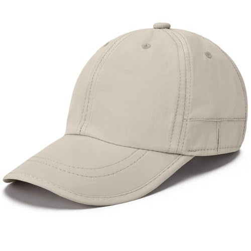 ZOORON Soft Brim Baseball Cap Low Profile Unstructured Dad Hat, Adjustable Washer Friendly Sport Hats for Golf Running - color: 1pack-khaki