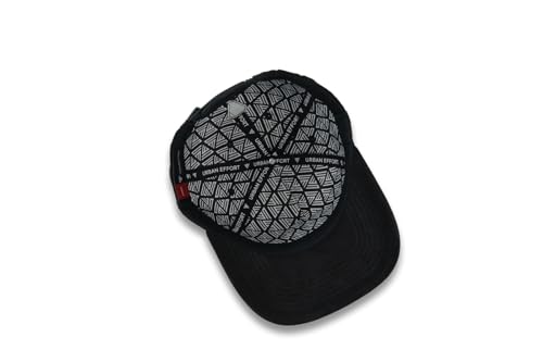 Urban Effort Trucker Hat for Men & Women, Mesh Back Baseball Cap, 5 Panel - color: Black/Black, style: Classic Snapback