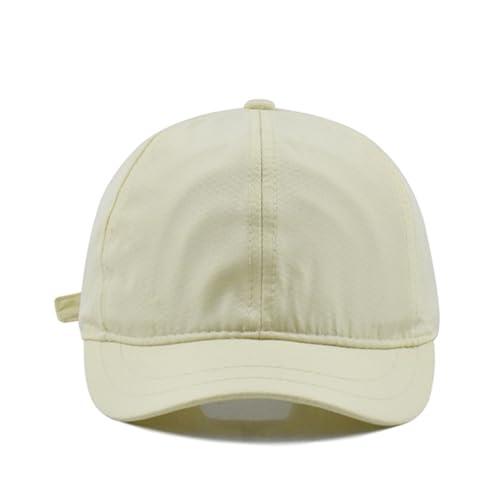 Fashion Short Brim Lightweight Quick Dry Baseball Cap Unconstructed Plain Low Profile Dad Hat for Men Women - color: Black