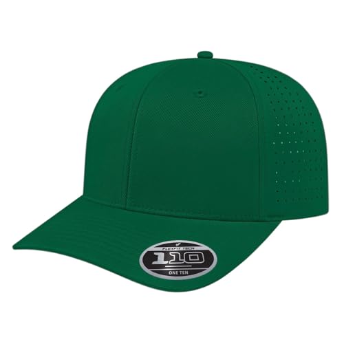Cap America i8533 Flexfit 110 Performance 6-Panel Adjustable Snapback Cap - color: Dark Green