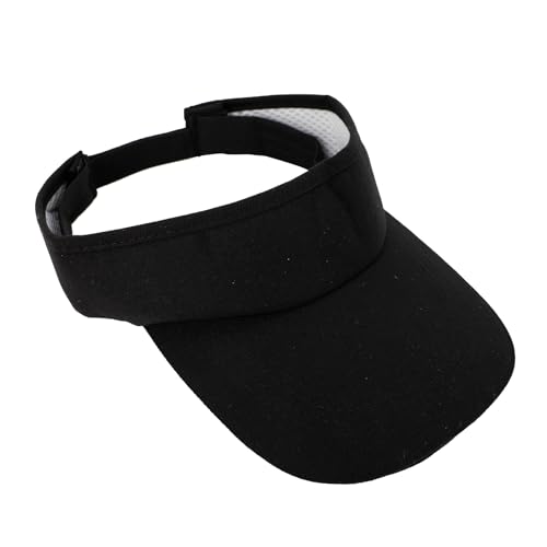 Black Adjustable Sun Visor Hat for Women, Outdoor Sports