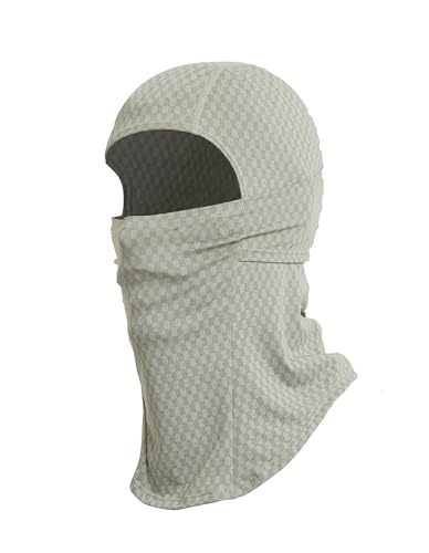 Summer Balaclava Cycling Full Face Mask Cooling Ice Silk UV Protection Breathable Face Cover for Men & Women - color: Grey