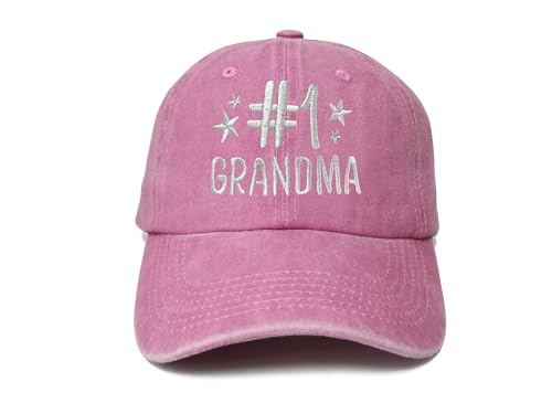 Embroidered Baseball Caps for Men and Women - color: No. 1 Grandma (Washed Pink)
