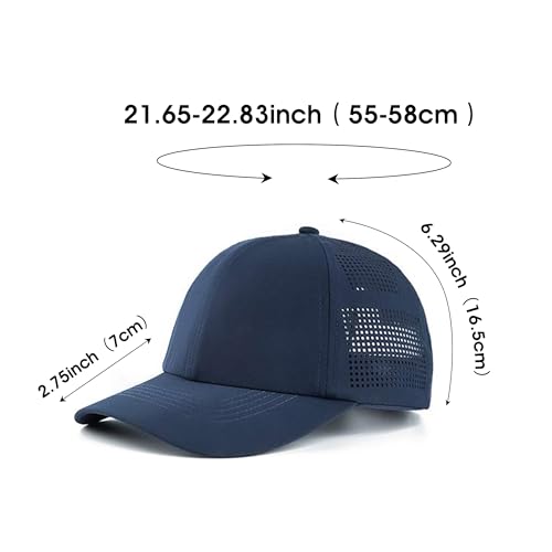HH HOFNEN Women Quick Drying Baseball Cap Sun Hat Unstructured Golf Hat - color: #1 Navy