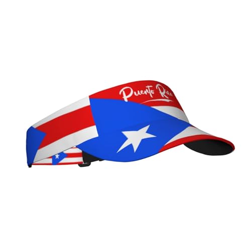 Visor Cap Funny Sun Hat for Women Men Teens for for Sports, Beach, Tennis, Golf, Running & Hiking - color: Puerto Rico