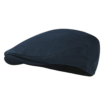 STARANCE Men Thin Cotton Gatsby Newsboy Cap - color: Navy, size: 7 3/4