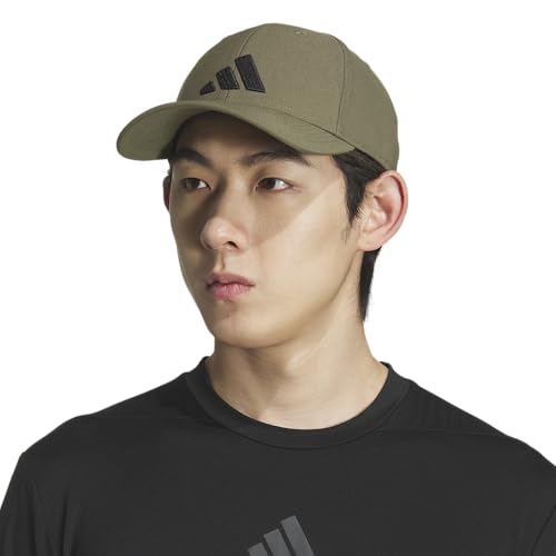 adidas Men's Gameday Stretch Fit Hat - color: Olive Strata Green/Black/Offseason, size: Small-Medium