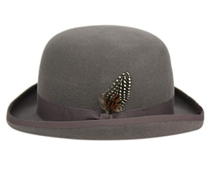 EPOCH Men's Wool Felt Derby Hat - color: Lt Gray, size: Small