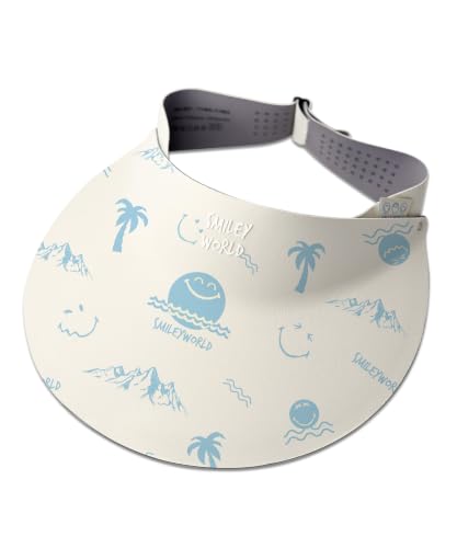 SMILEYWORLD Kids Sun Visor Hats for Girls Boys, UPF 50+ Adjustable Cooling Sports Hat, Packable Visor for Tennis, Pickleball - color: Shifting White