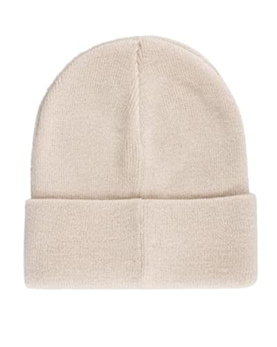 Levi's Mens All-Season Hero Beanie Soft Knit Cuffed Winter Hat, Warm & Comfortable Everyday Style - color: Cream Solid
