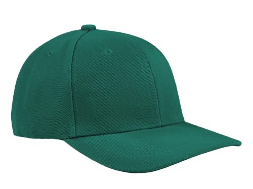 TK Flex Blank Hats, Adjustable Plain Hats, Casual Women's and Men's Hats, Baseball Caps for Patches and Embroidery, 12 Pack - color: Hunter Green