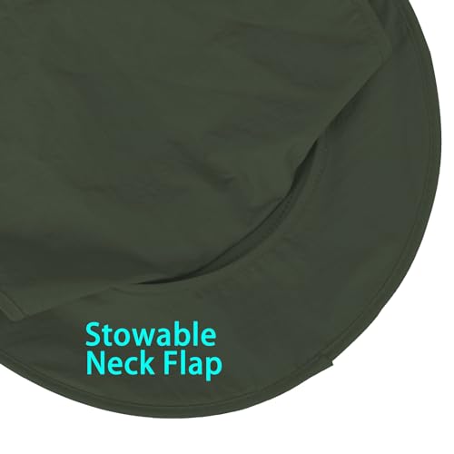 ZOORON Sun Hats for Men Women with Neck Flap Fishing UPF 50+ UV Protection - color: Army Green