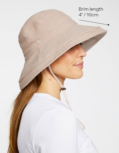 Solbari Women's Holiday Sun Hat UPF 50+ - color: Natural/Beige, size: Small-Medium