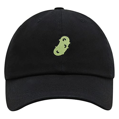 JPAK Pickle Premium Dad Hat Embroidered Cotton Baseball Cap Dill Juice - color: Black