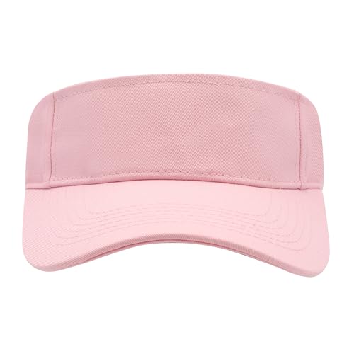 ZLYC Print Sports Sun Visors for Women Girls - color: Plain Pink