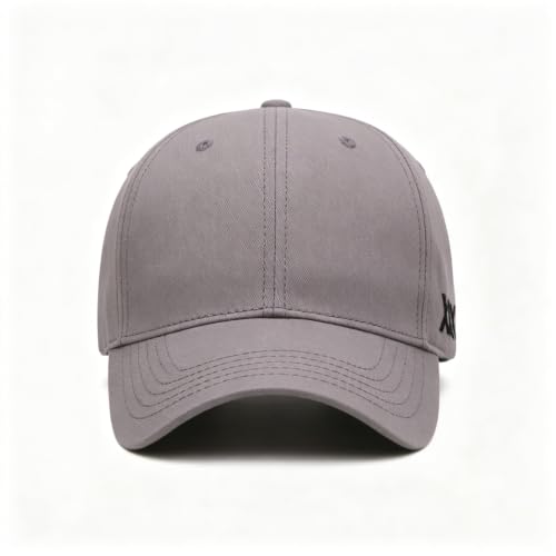 XXL Baseball Cap for Big Heads 23.6"-26.8" Adjustable Cotton Dad Hat - color: Gray