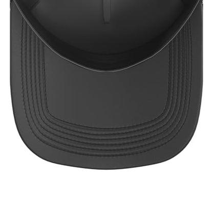 Dirt Bike Motocross Trucker Hat with Adjustable Mesh Back - color: Black