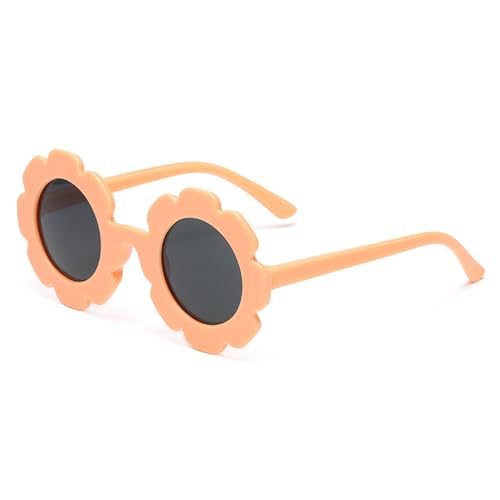 Girls Straw Hat with Flower Round Sunglasses, Summer Foldable Large Brim Sunflower Bowknot Beach Toddler Straw Sun Hat, 2-6T - color: Khaki-bow