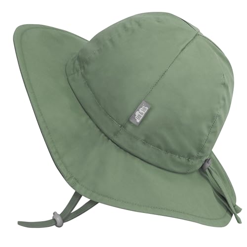 JAN & JUL Adjustable Cotton Floppy Sun Hat with 50+ UPF Protection for Boys - color: Juniper Green, size: 2-5T