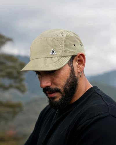 Clakllie Quick Dry Short Brim Hats for Men 5 Panel Running Hat Waterproof Baseball Cap Outdoor Hiking Hat Flat Bill Cadet Cap - color: Cdus-ddy1-khaki
