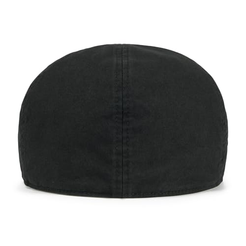 BOTVELA Men Cotton Ivy Irish Gatsby Cabbie Newsboy Cap - color: Black, size: 7 3/4