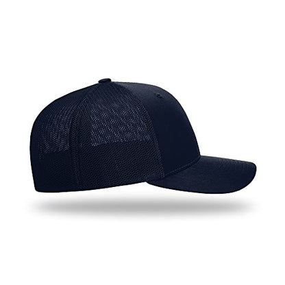 Richardson 110 Trucker R-Flex Baseball Cap| Fitted Mesh Back Hat - color: Navy, size: Small-Medium