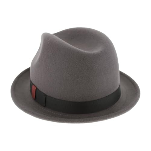 Hats in the Belfry Paine Stingy Brim Fedora - color: Grey, size: Large