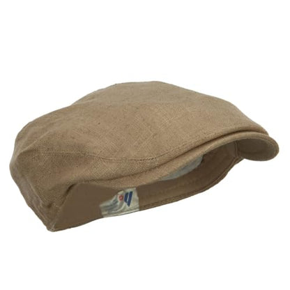 e4Hats.com Men's Linen Summer Ivy Cap - color: Khaki, size: Medium-Large