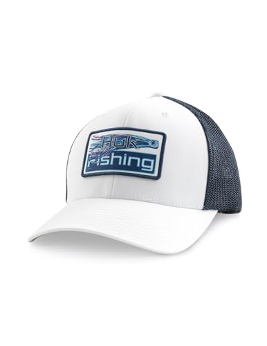Mens Trucker Hat, Anti-Glare Snapback Fishing Hat for Men - color: White