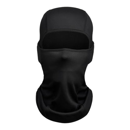 Balaclava Face Mask Adjustable Windproof UV Protection Hood - color: Black