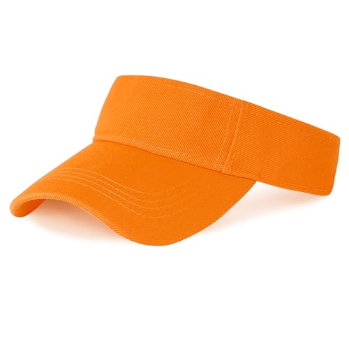 Marrywindix 1 Piece of Sport Wear Athletic Visor Sun Sports Visor Hat Visor Adjustable Cap for Women and Men - color: Orange