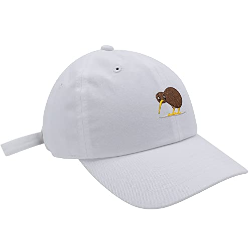 JPAK Kiwi Bird Baseball Cap Embroidered Cotton Dad Hat - Funny - color: White