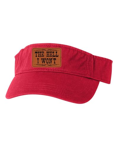 Go All Out The Hell I Won't Bucket Ponytail Visor Embroidered Cap Dad Hat - color: Red