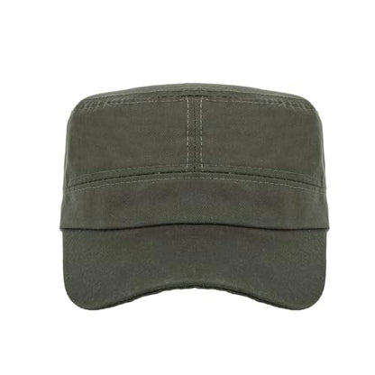 TopTie Army Cadet Cap Hat Polyester Cotton Twill Security Hat - color: Army Green