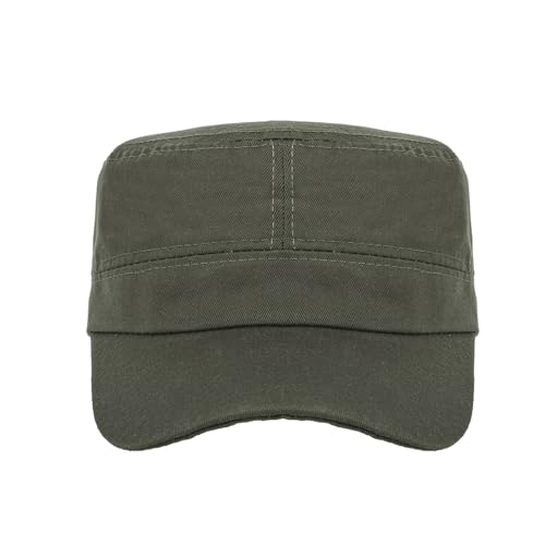 TopTie Army Cadet Cap Hat Polyester Cotton Twill Security Hat - color: Army Green