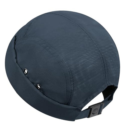 Clakllie Quick Dry Brimless Docker Cap for Men Summer Beanie Sailor Skullcap Lightweight Waterproof Adjustable No Brim Hat - color: S-dbh01-n-dark Blue