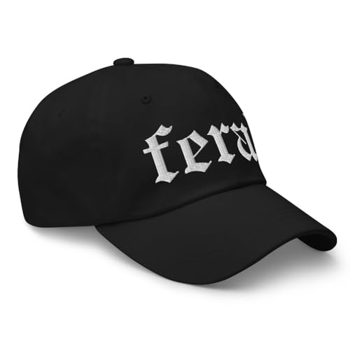 NX Feral Embroidered Curved Bill Cap Relaxed Fit Low Crown Adjustable Dad Hat - color: Black