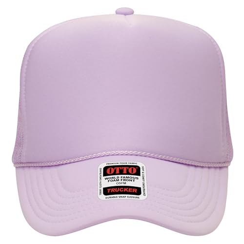 BROTHER TRUCKERS The World's Greatest Polyester Trucker Hat Blank in 73+ Colors - Wholesale Snapback Hat - color: Lavender