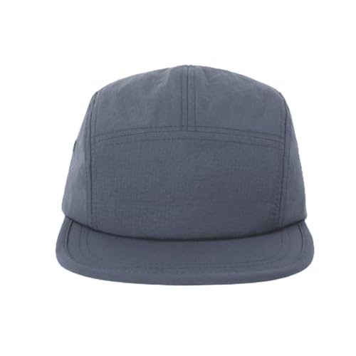 5 Panel Running Hat Waterproof Nylon Sun Hat Quick Dry Plain Baseball Cap for Men Women - color: Dark Gray