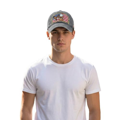 USA 250th Anniversary Baseball Cap Patriotic Embroidered American Hat - color: 3-gray