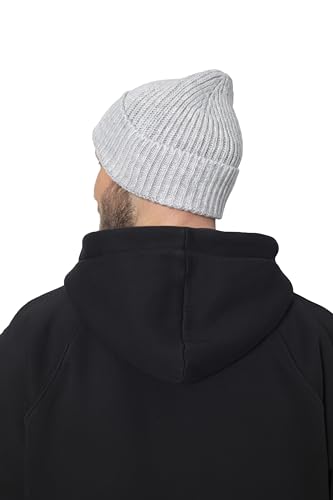 Seamless Beanie Cap, Acrylic Unisex Winter Beanie - color: Light Gray