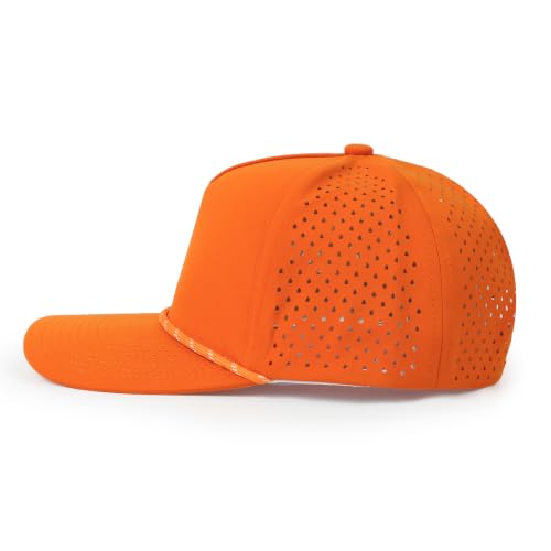 HH HOFNEN Quick Dry Baseball Cap Snapback Golf Trucker Hat for Men Women - color: Orange