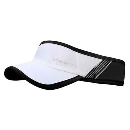 Cooling Sports Sun Visor Hat for Men & Women - color: White - Black