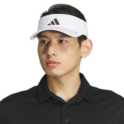 adidas Men's Superlite Visor - color: White/Black/3