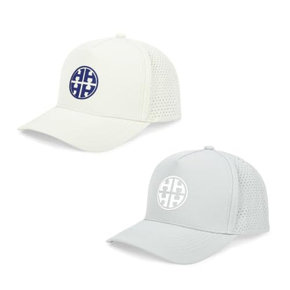 HH HOFNEN Quick Dry Baseball Cap Mesh Snapback Hat Golf Ball Cap Men Women - color: 2-gray+beige