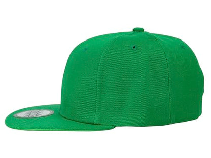 Gelante Plain Blank Flat Brim Adjustable Snapback Baseball Caps LOT 6 Pack - color: Kelly Green
