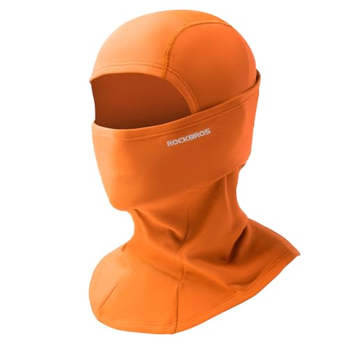 ROCKBROS Windproof Thermal Balaclava Ski Mask for Men and Women Cycling - color: Orange