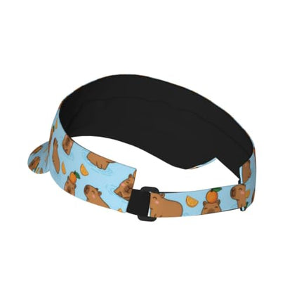 Leopard Print Sunscreen Visor Cap Adjustable Empty Top Athletic Beach Hat - color: 13